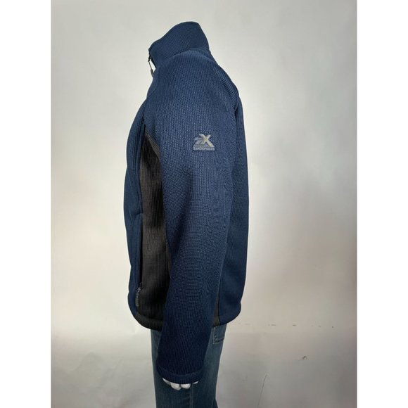 ZeroXposur ZXBLK Mens Jacket Full Zip Sz Large Blue Gray Softshell Fleece Lined - Picture 3 of 16
